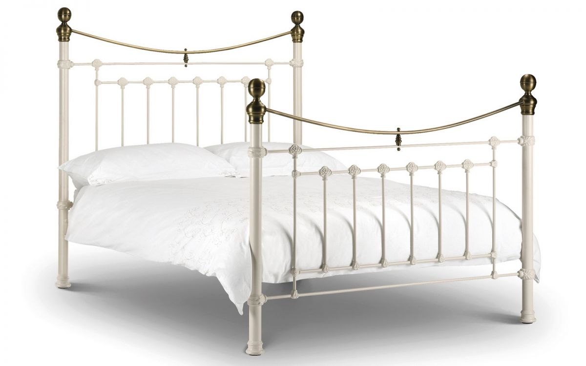 Julian Bowen Victoria Stone White Double Bed