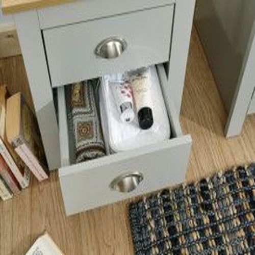 Lancaster 2 Drawer Bedside Cabinet In Grey