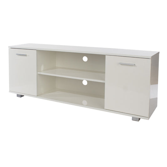 Core Lido White High Gloss 2 Door Wide Screen TV Unit