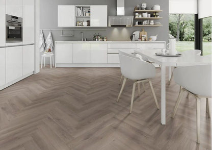 Lignum Fusion Premium 12mm Riverbed Oak Herringbone Laminate Flooring