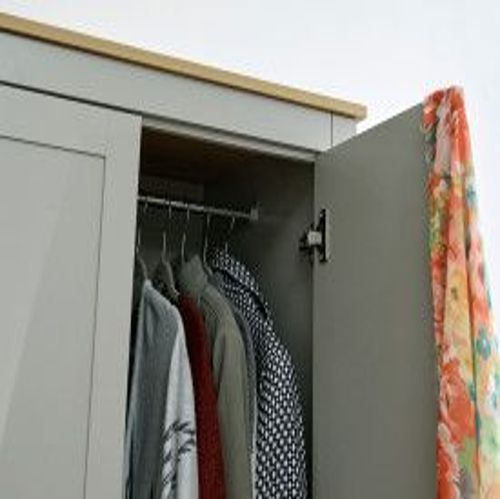 Lancaster 3 Door 2 Drawer Wardrobe In Grey