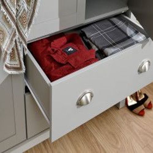 Lancaster 2 Door 2 Drawer Wardrobe In Grey