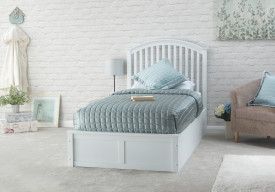 Madrid Wooden Ottoman Bed 90cm White