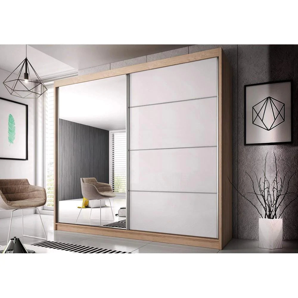 Multi Style 35 2 Sliding Mirror Door Wardrobe 183cm 3 Colours