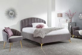 Pettine End Lift Ottoman Bed 135cm Grey