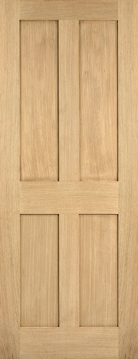 Internal Oak London 4 Panel Door Unfinished