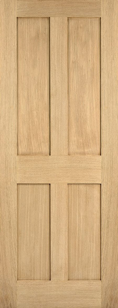 Internal Oak London 4 Panel Door Unfinished