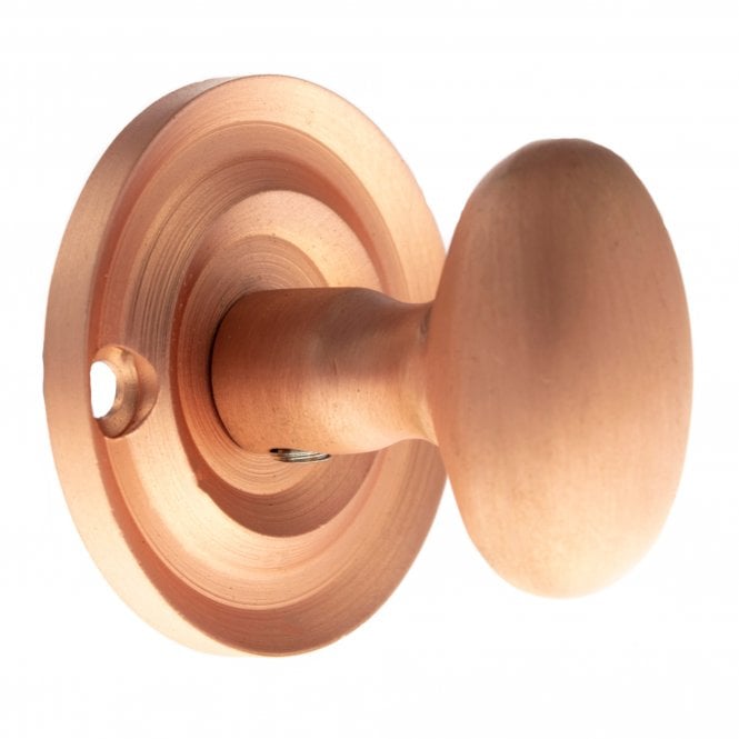 Old English WC Turn And Release Knob Style On Round Rose In Urban Satin Copper