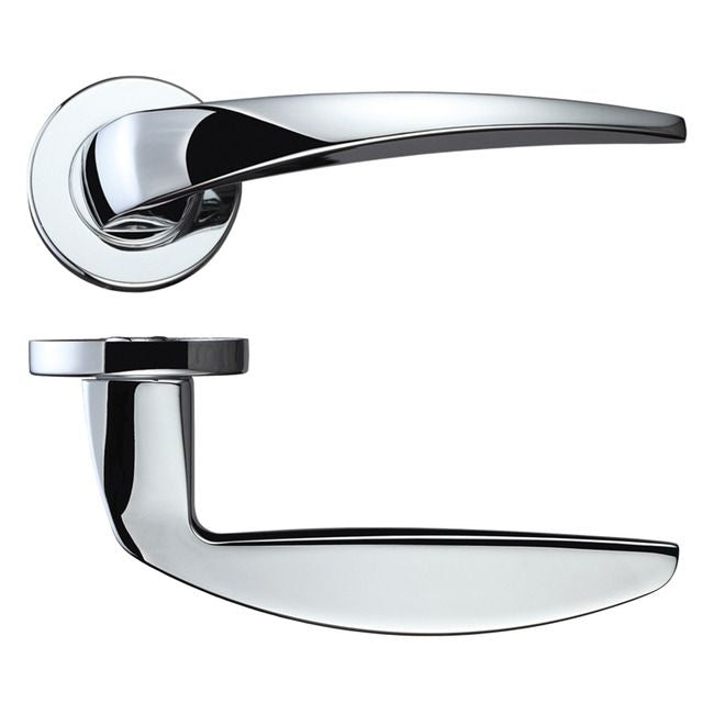 Orion Polished Chrome Lever On Rose Door Handle Pack