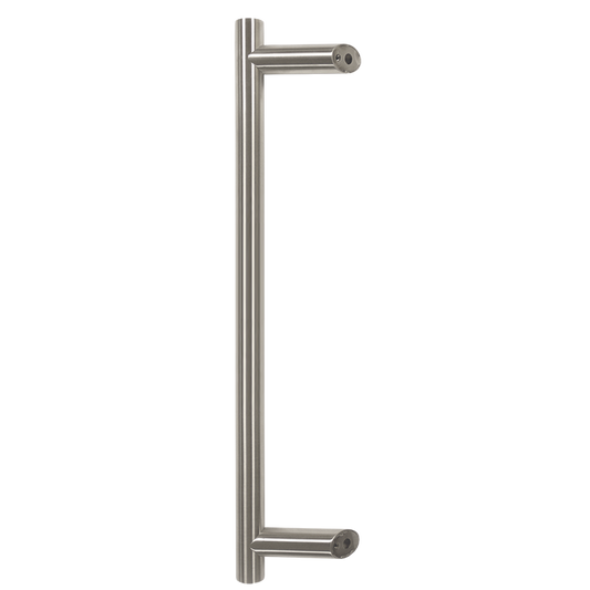 Pull Handle - 1000mm OFFSET 800mm Centres including 2 fixings with bolts - Satin Stainless Steel 316