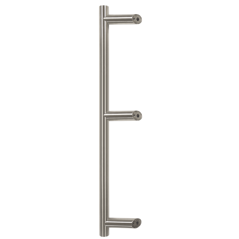 Pull Handle - 1500mm Offset including 2 fixings with bolts - Satin Stainless Steel 316