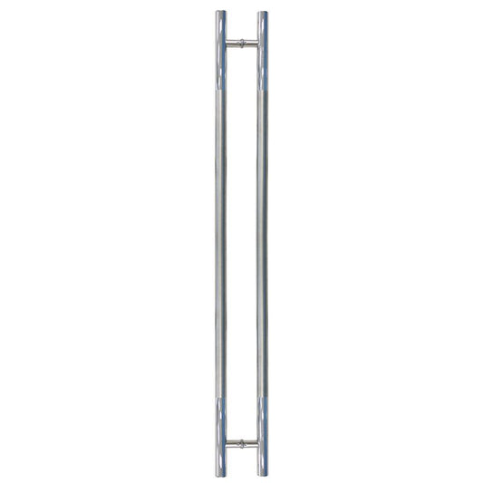 Pull Handle - 1500mm Straight TRIUMPH Design including 2 fixings with bolts - Satin Stainless Steel