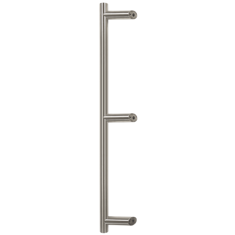 Pull Handle - 1800mm Offset including 2 fixings with bolts - Satin Stainless Steel 316