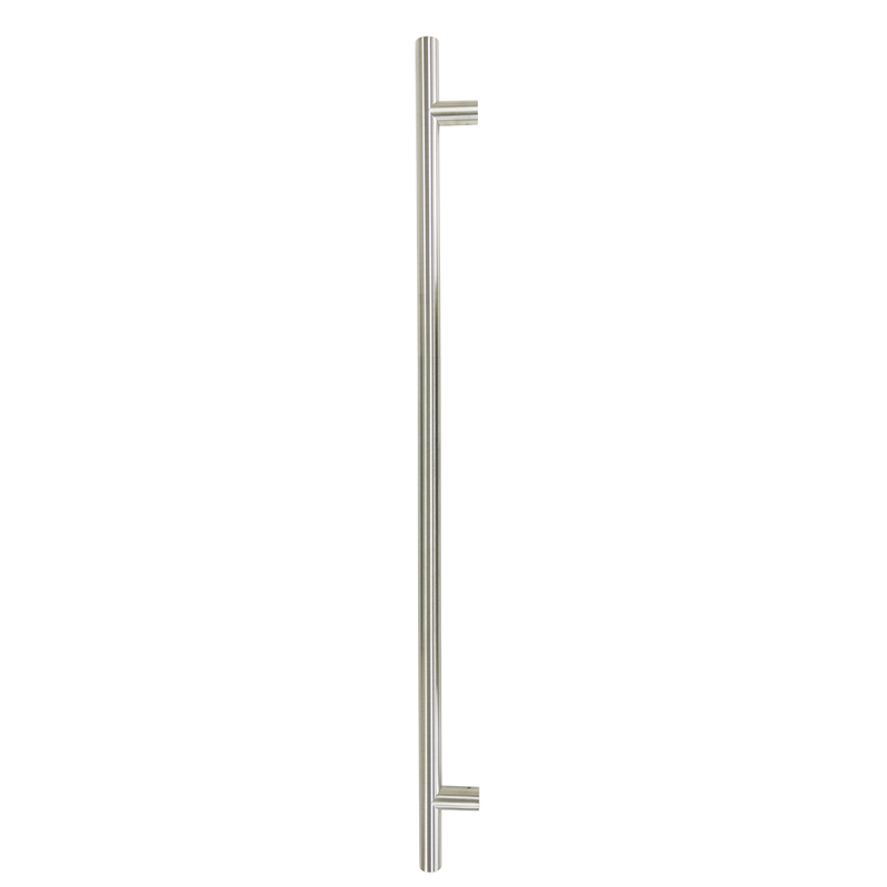 Pull Handle - 1800mm Straight including 2 fixings with bolts - Satin Stainless Steel 316