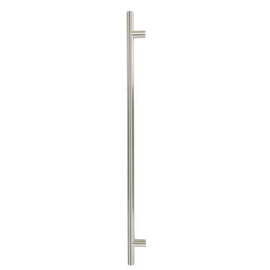 Pull Handle - 1800mm Straight including 2 fixings with bolts - Satin Stainless Steel 316