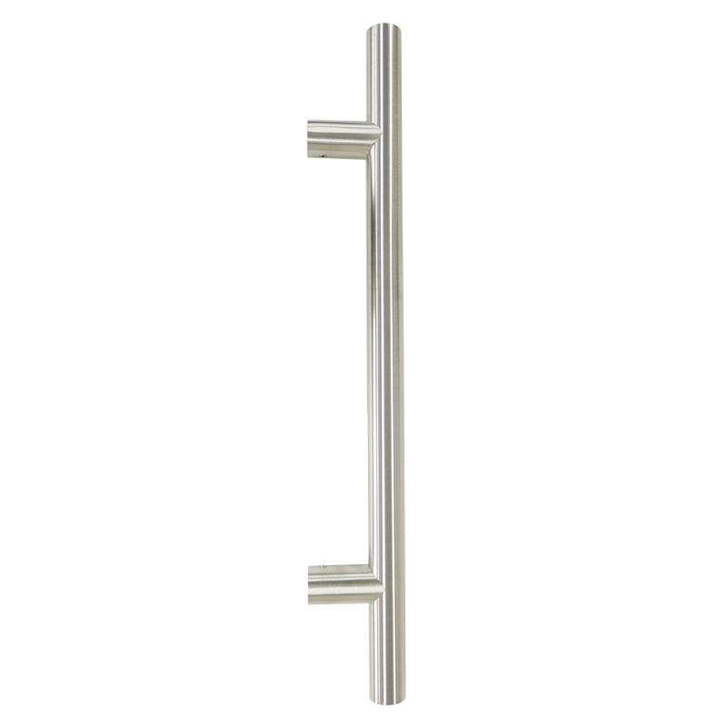 Pull Handle - 400mm Straight 300mm centres including 2 fixings with bolts - Satin Stainless Steel