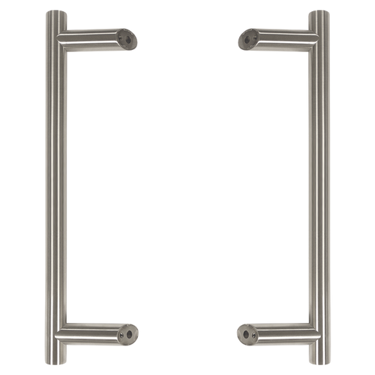 Pull Handle - 900mm Offset including fixings with bolts - Satin Stainless Steel 316