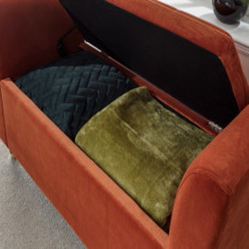 Genoa Window Seat Russet Fabric