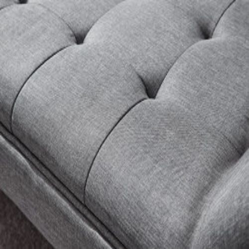 Milan Upholstered Bench Dark Grey Hopstack