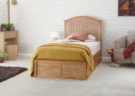 Madrid Wooden Ottoman Bed 90cm Oak