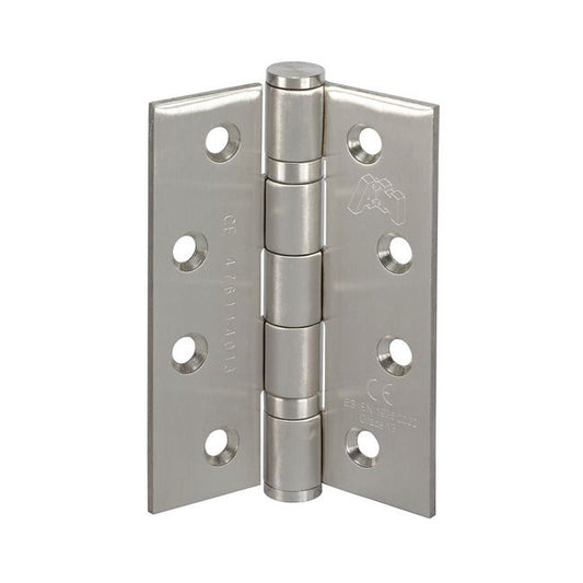 Satin Stainless Steel 4 Inch Fire Rated Hinges x 3