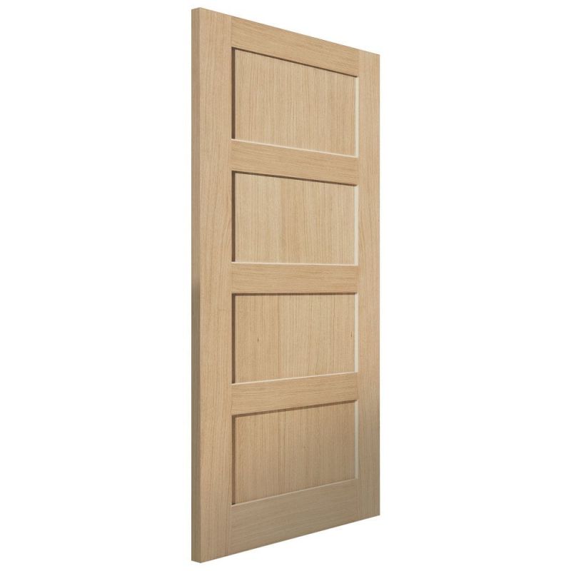 Internal Snowdon Oak 4 Panel Fire Door