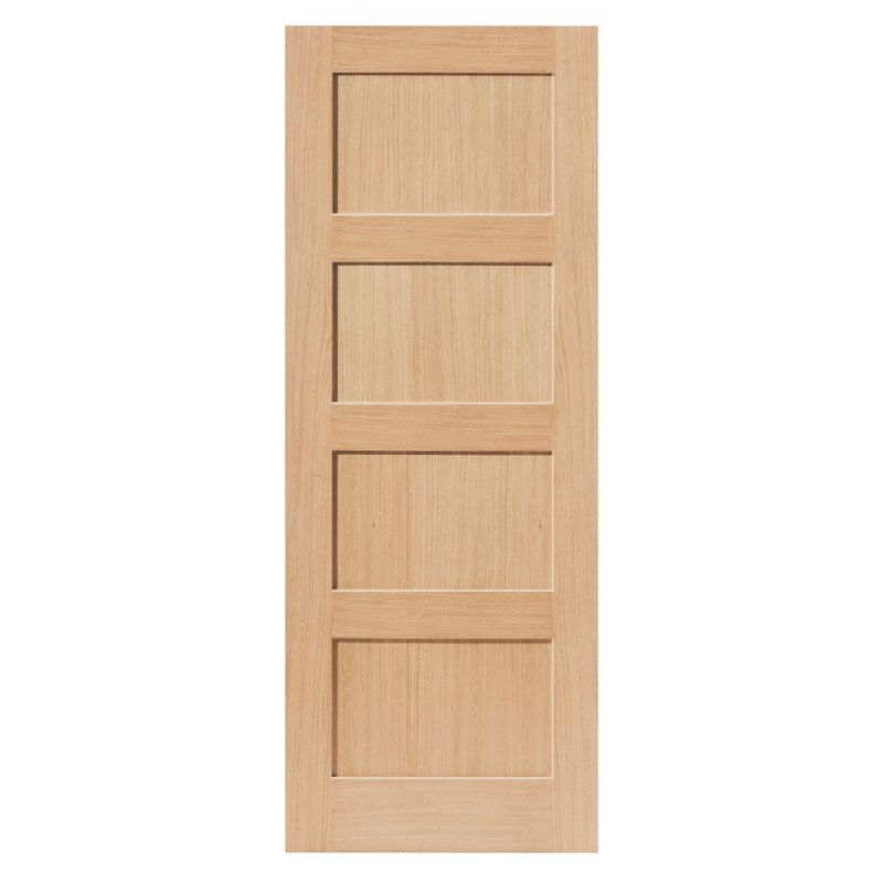 Internal Snowdon Oak 4 Panel Fire Door