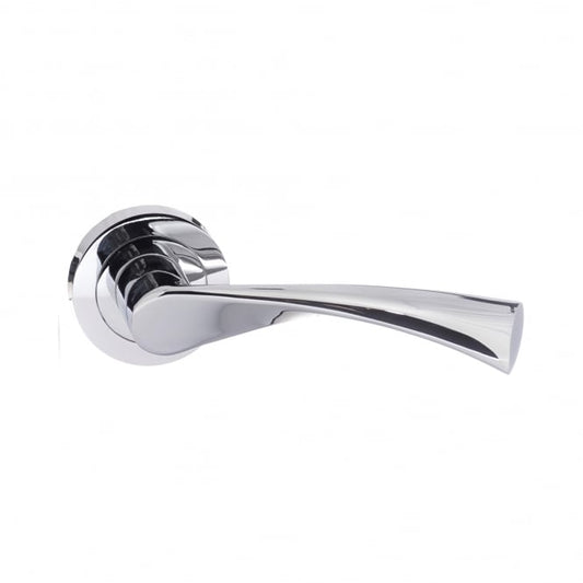 Status Colorado Lever On Round Rose Polished Chrome