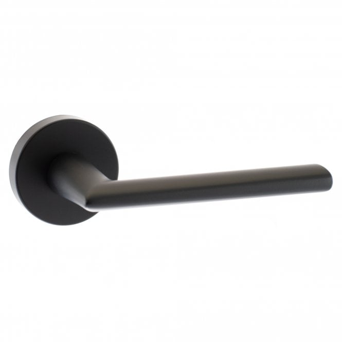 Status Georgia Lever On Round Rose Door Handles Matt Black