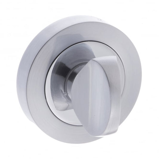 Status WC Turn And Release On Round Rose In Satin Chrome/Polished Chrome