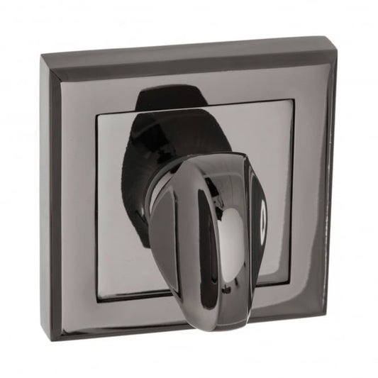 Status WC Turn And Release On Square Rose In Black Nickel