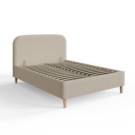 Florence Boucle Ottoman Bed 150cm Natural Stone