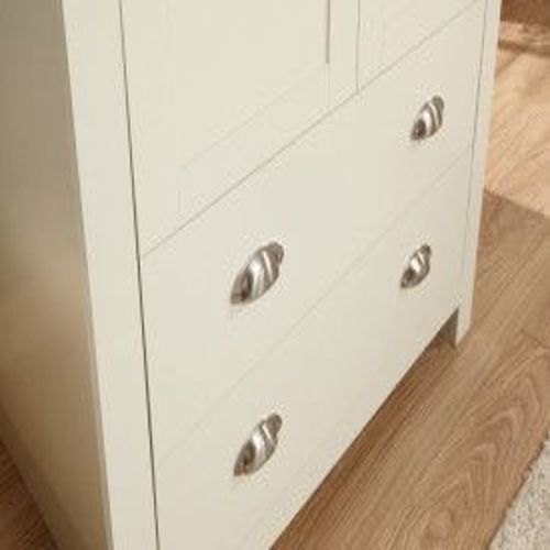 Lancaster 2 Door 2 Drawer Wardrobe In Cream