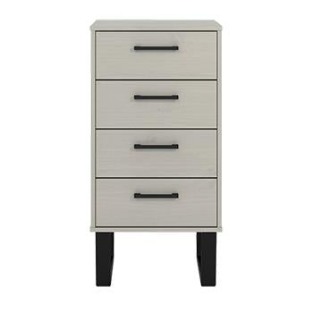 Core Texas Grey 4 Drawer Narrow Chest Of Drawers