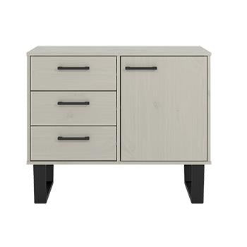 Core Texas Grey Small Sideboard With 1 Door And 3 Drawers