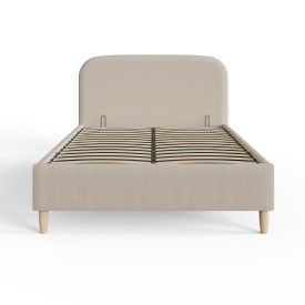 Florence Boucle Ottoman Bed 135cm Natural Stone