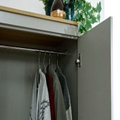 Lancaster 3 Door 2 Drawer Wardrobe In Grey