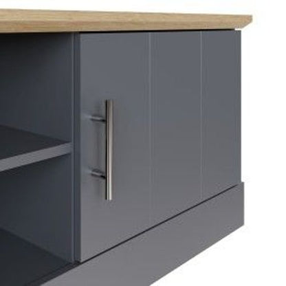 Kendal Large TV Unit In Slate Blue