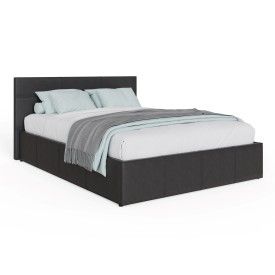 End Lift Ottoman Bed 150cm Black