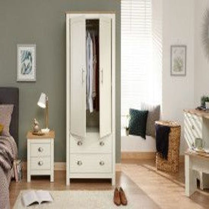 Lancaster 2 Door 2 Drawer Wardrobe In Cream