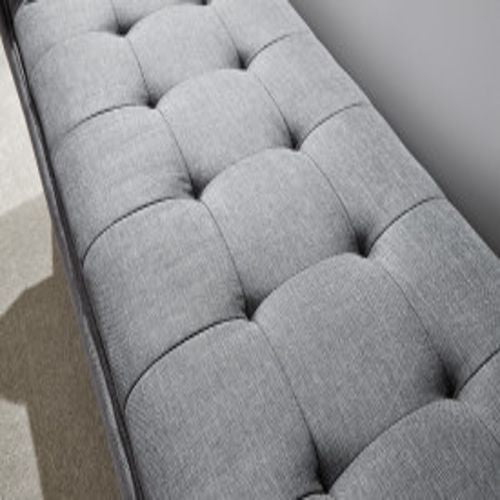 Milan Upholstered Bench Dark Grey Hopstack