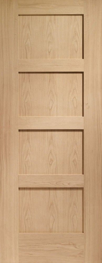 Internal Oak Shaker 4 Panel Fire Door FD30