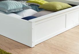 Madrid Wooden Ottoman Bed 135cm White