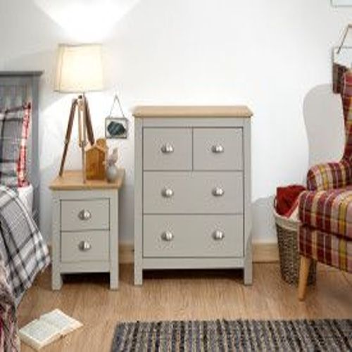 Lancaster 2+2 Drawer Chest In Grey