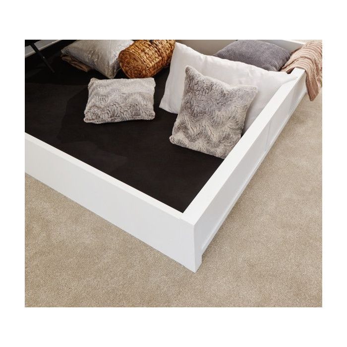 Como  White Wooden Ottoman Single Bedstead