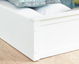 Madrid Wooden Ottoman Bed 135cm White